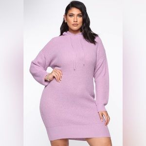 All In Sweater Dress - Lavender